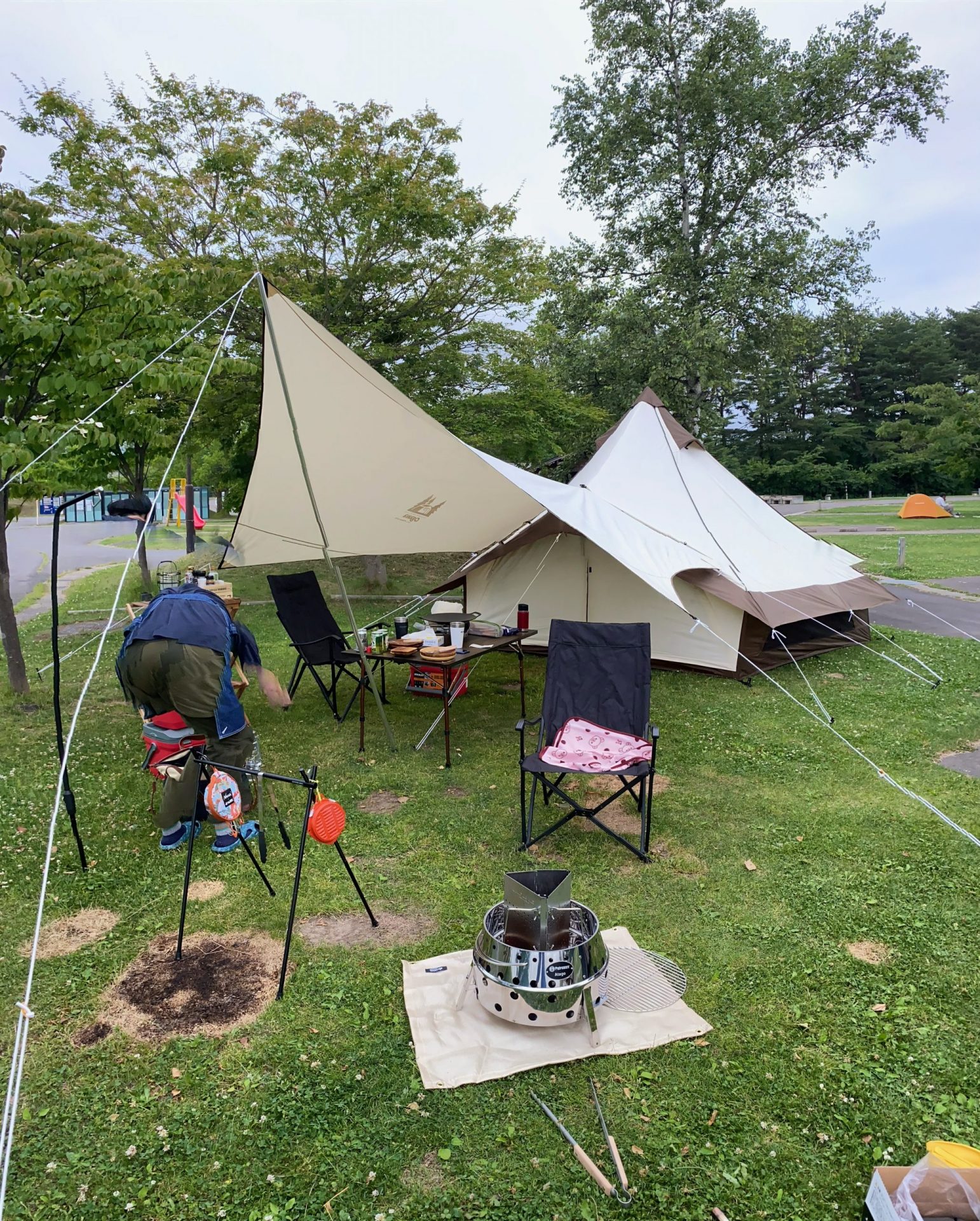 つがる地球村でキャンプ！グロッケデビュー！ – アウトドアグッズの