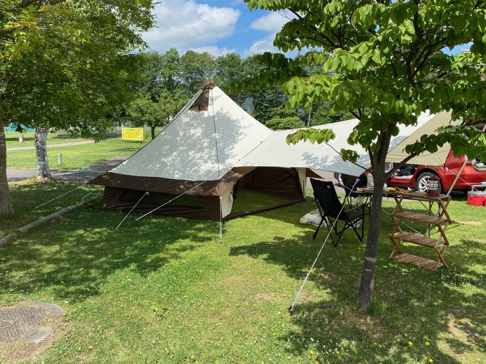 つがる地球村でキャンプ！グロッケデビュー！ – アウトドアグッズの